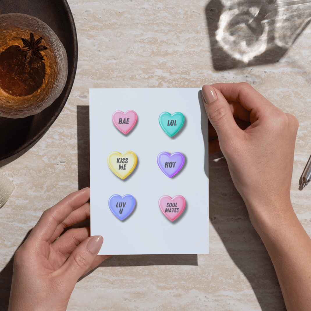 Conversation Hearts Card