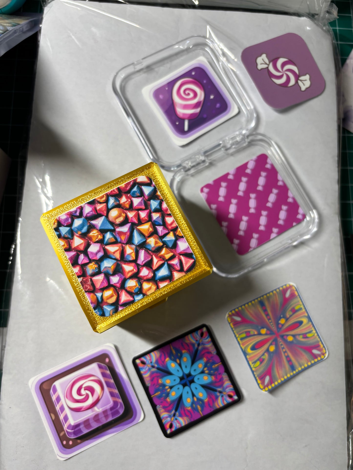 Candy Cube with 12 Vinyl Stickers