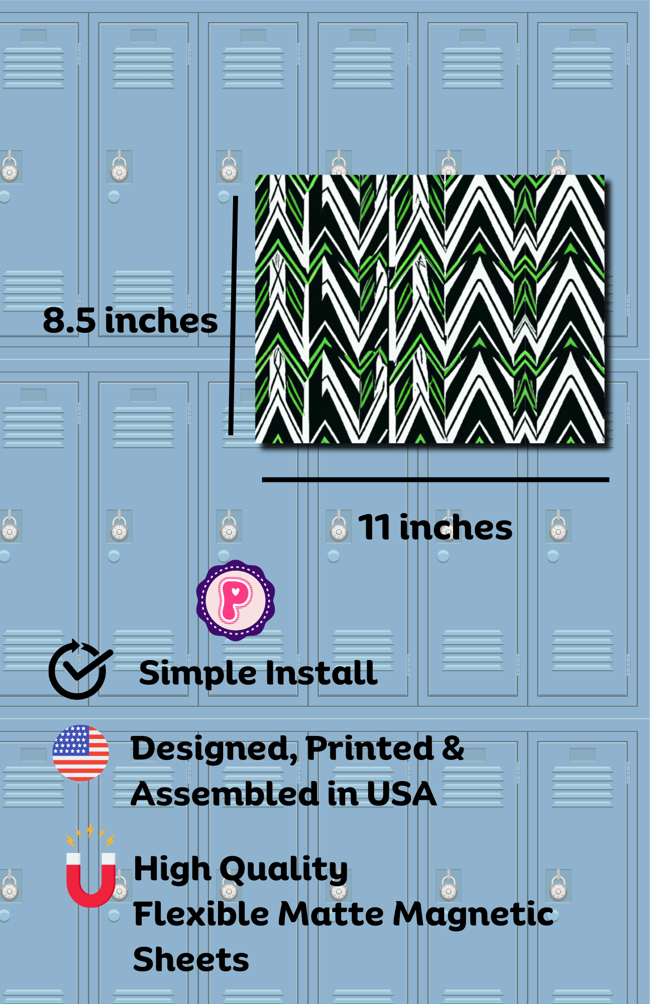 Magnetic Locker Wallpaper - Proper Preppy Collection