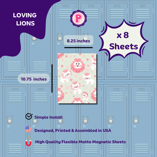 Magnetic Locker Wallpaper Pink Animals