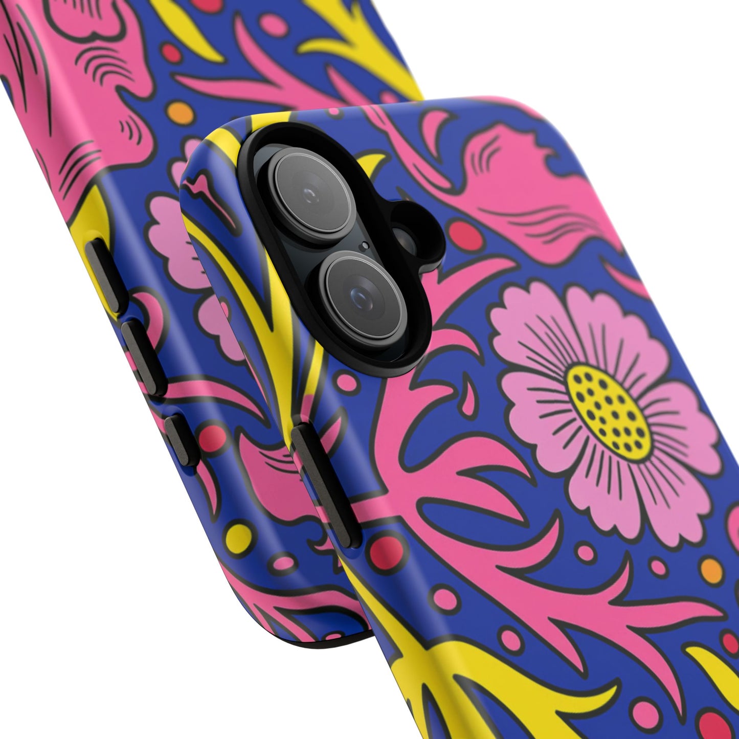 Floral Pop Tough Case — Bright Pink & Yellow Floral Phone Cover