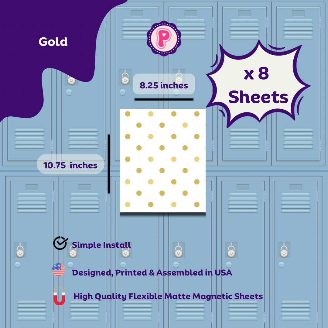 Magnetic Locker Wallpaper - 8 Sheets - Dots 2.0