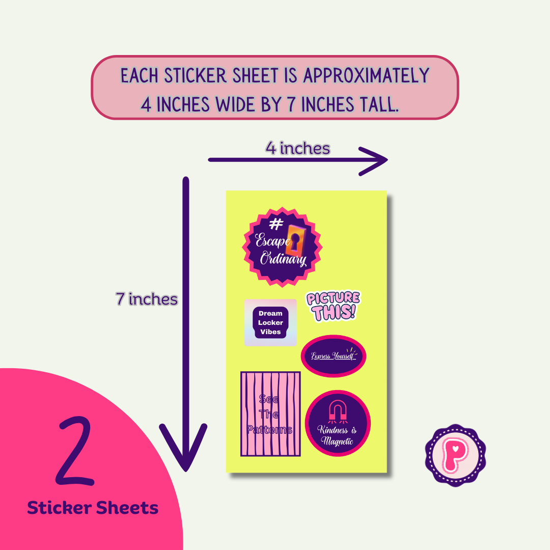 PictureThisPasadena Merch Sticker Sheets