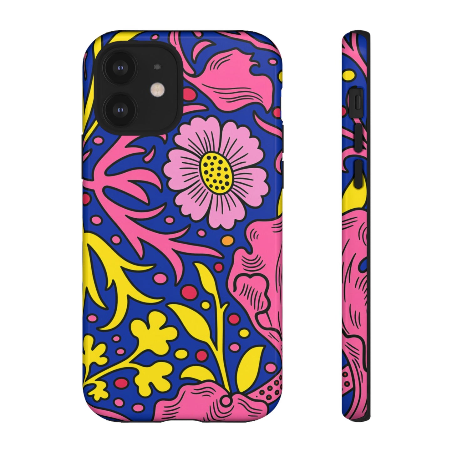 Floral Pop Tough Case — Bright Pink & Yellow Floral Phone Cover