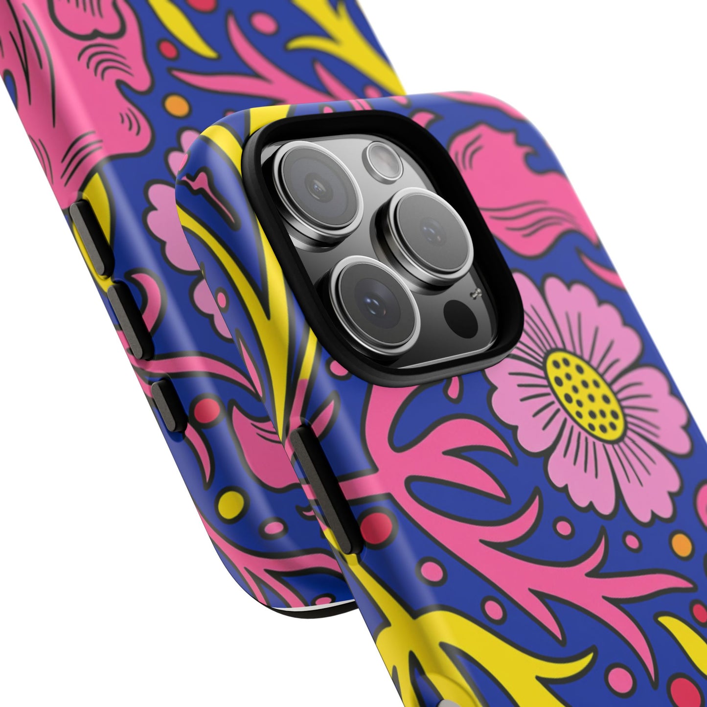 Floral Pop Tough Case — Bright Pink & Yellow Floral Phone Cover