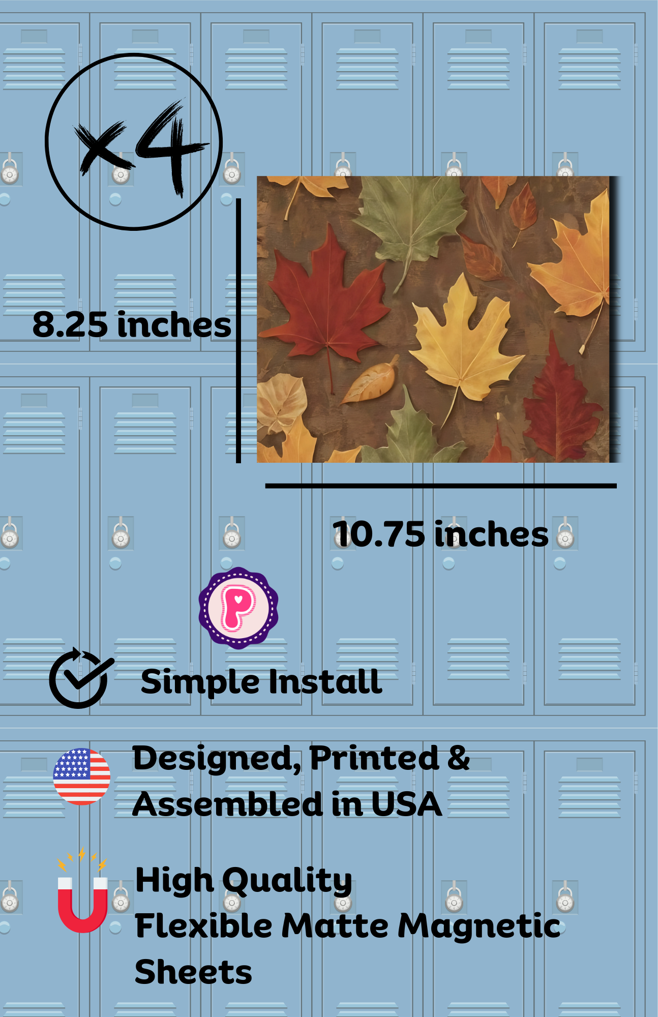 Fall Inspired Magnetic Locker Wallpaper