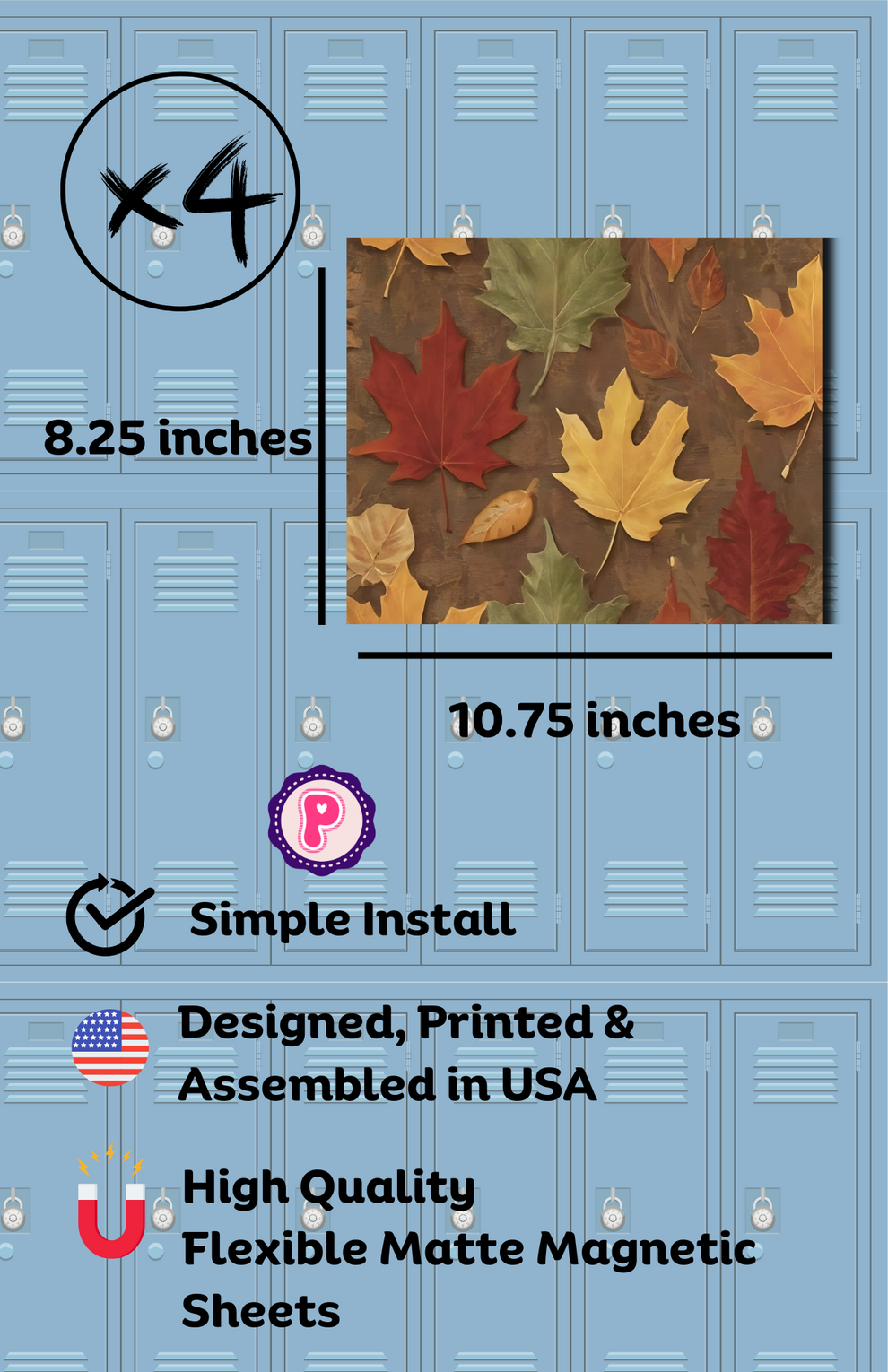 Fall Inspired Magnetic Locker Wallpaper – PictureThisPasadena