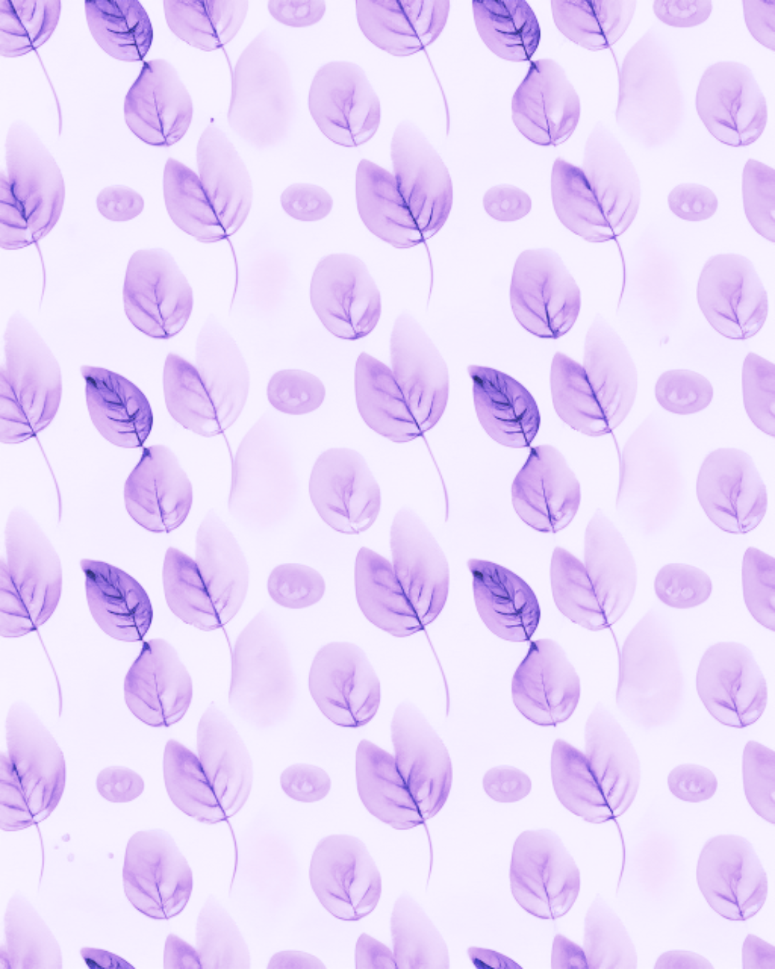 Magnetic Locker Wallpaper - Watercolor Leaves Pink or Lavender