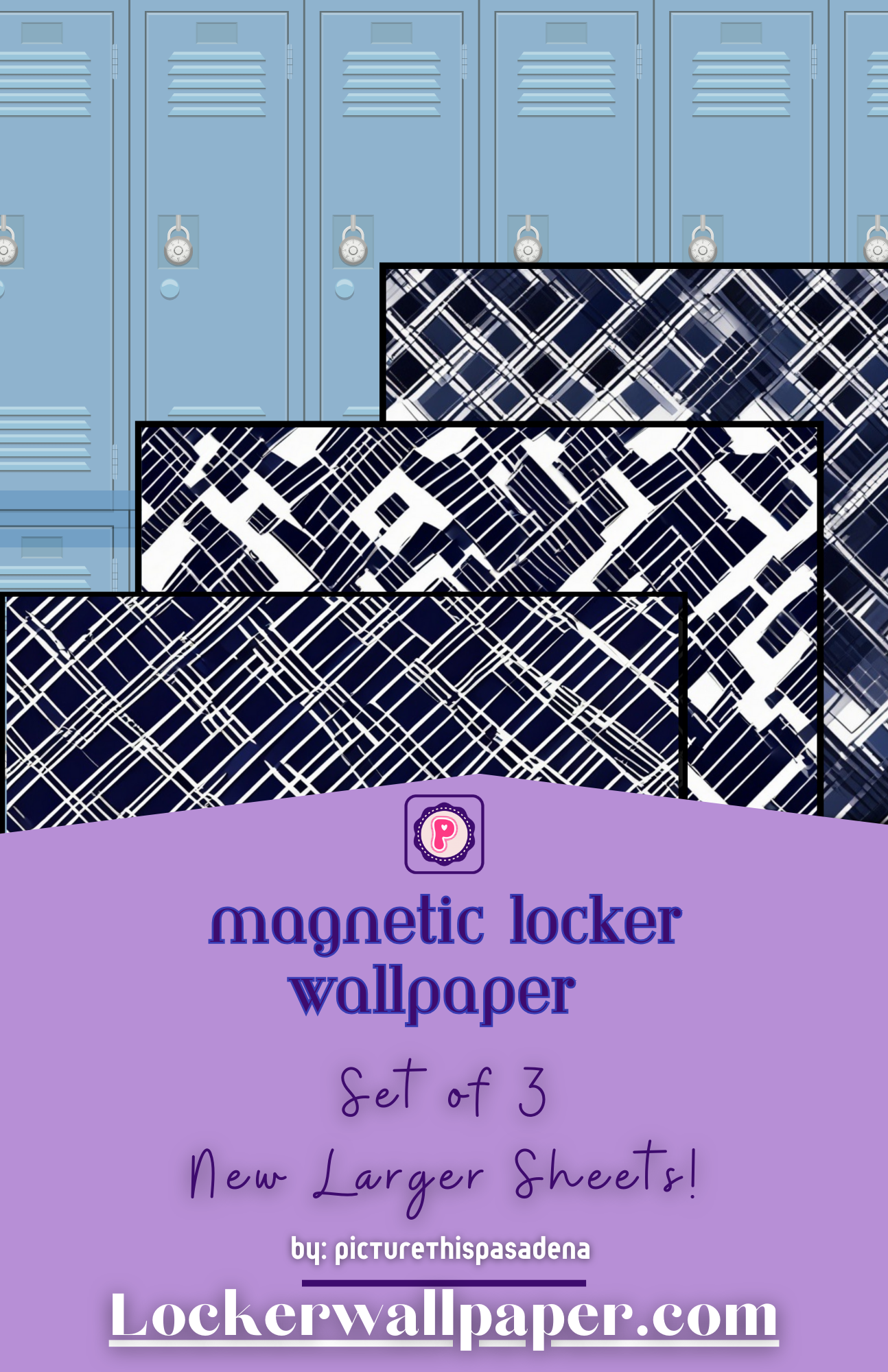 Magnetic Locker Wallpaper - Modern Functionality Collection