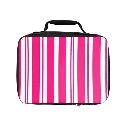 Pink Striped Lunch Bag – Insulated Kids & Adult Bento Cooler