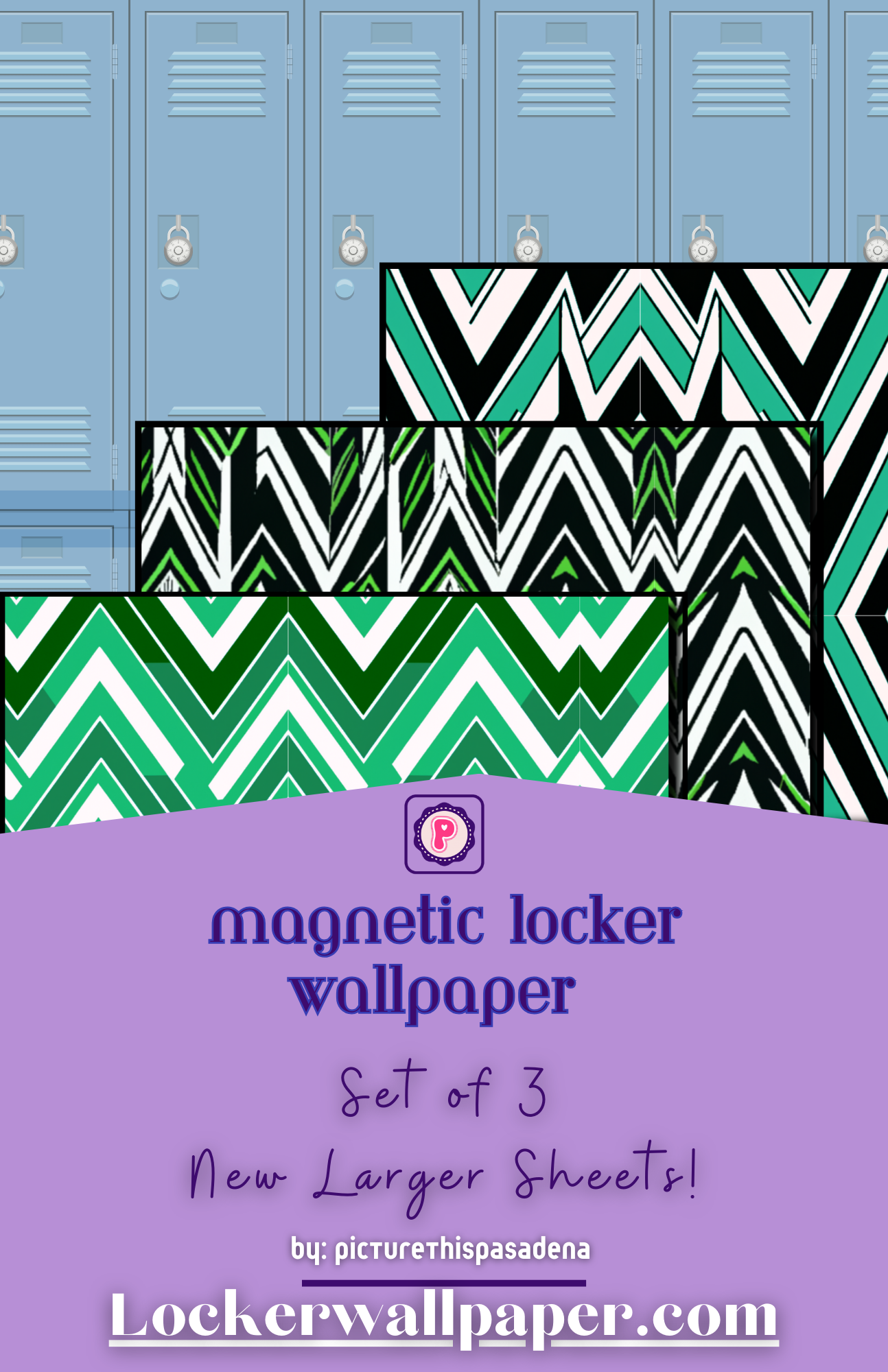 Magnetic Locker Wallpaper - Proper Preppy Collection