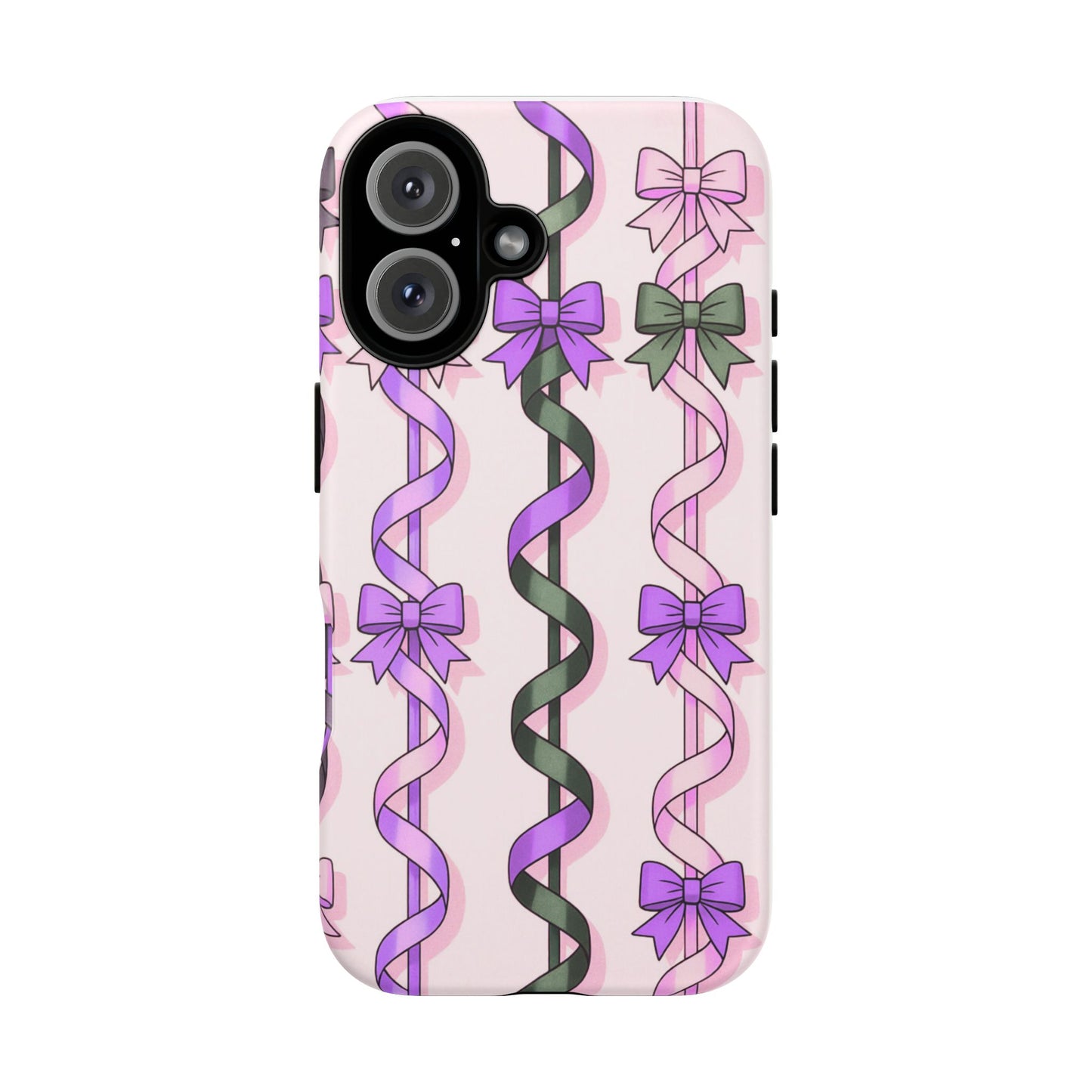 Phone Case — Purple Ribbon & Bow Cute Pattern Tough Case