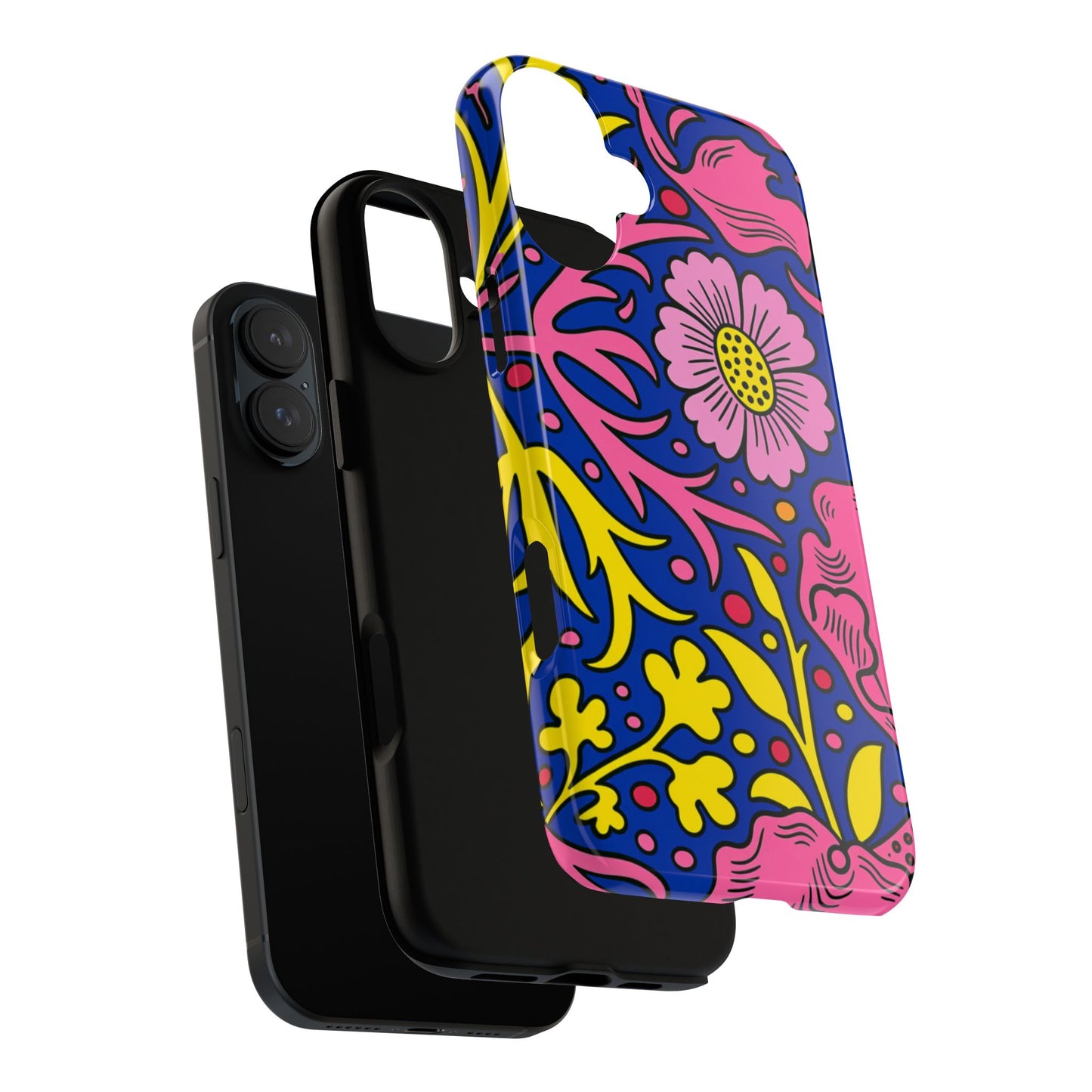 Floral Pop Tough Case — Bright Pink & Yellow Floral Phone Cover