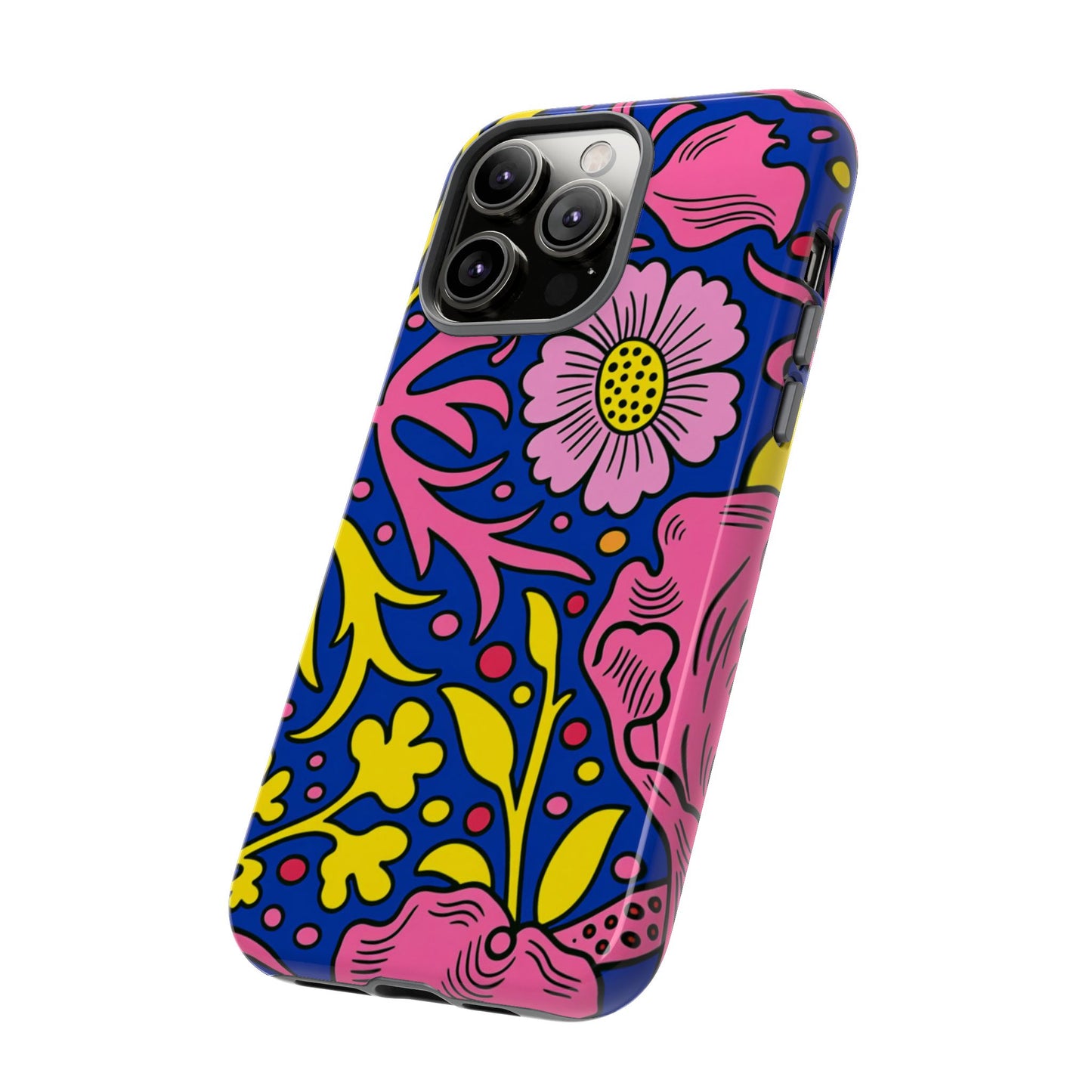 Floral Pop Tough Case — Bright Pink & Yellow Floral Phone Cover