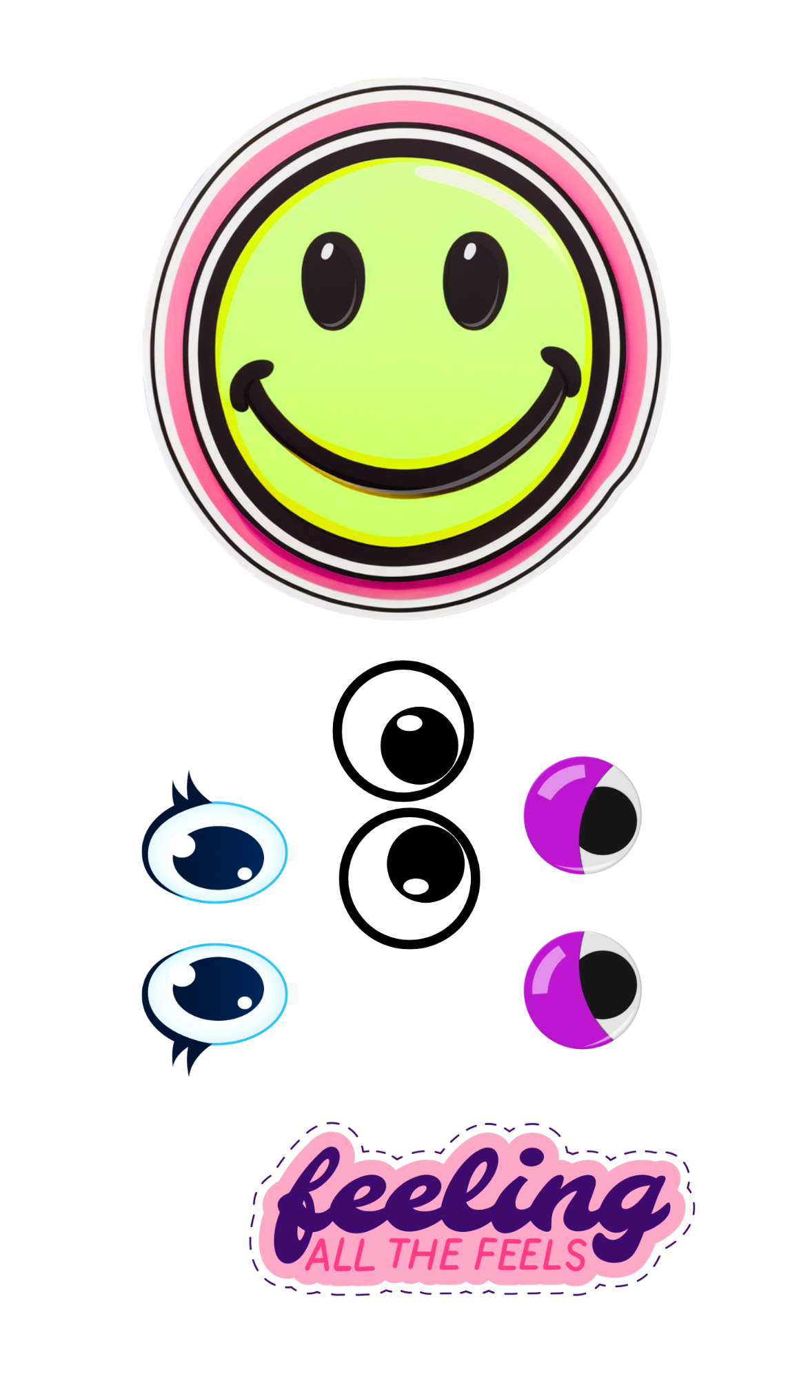 Extra Large Emoji Stickers With Eyes