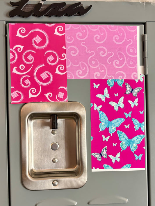 Stick on temporary locker wallpaper strips
