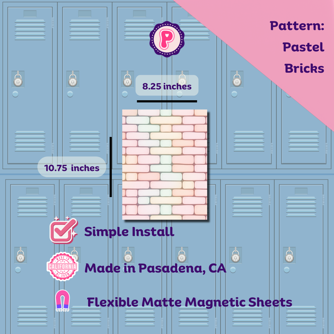 Magnetic Locker Wallpaper - Spring Pastels Collection