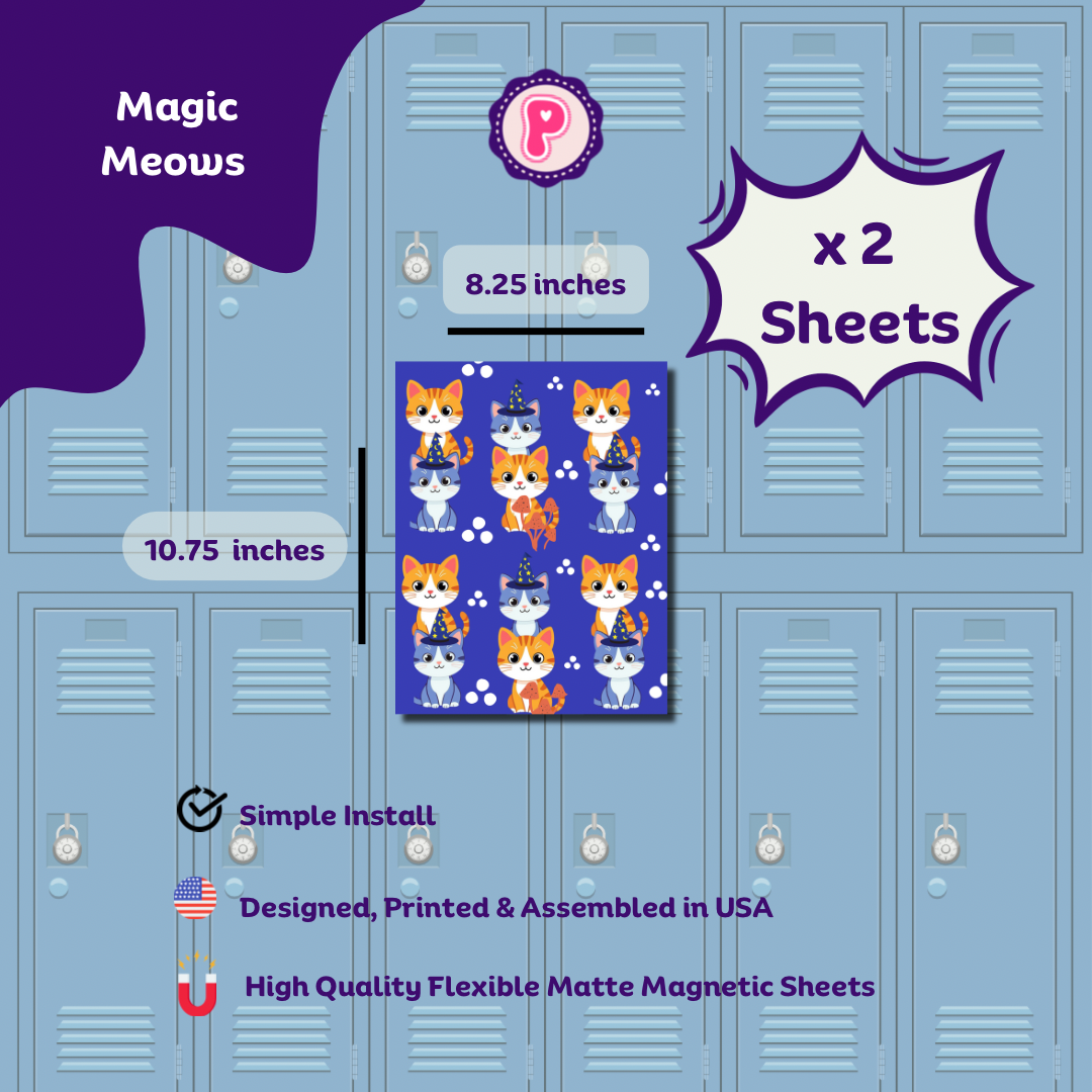 Magnetic Locker Wallpaper - Back To School Animals 2