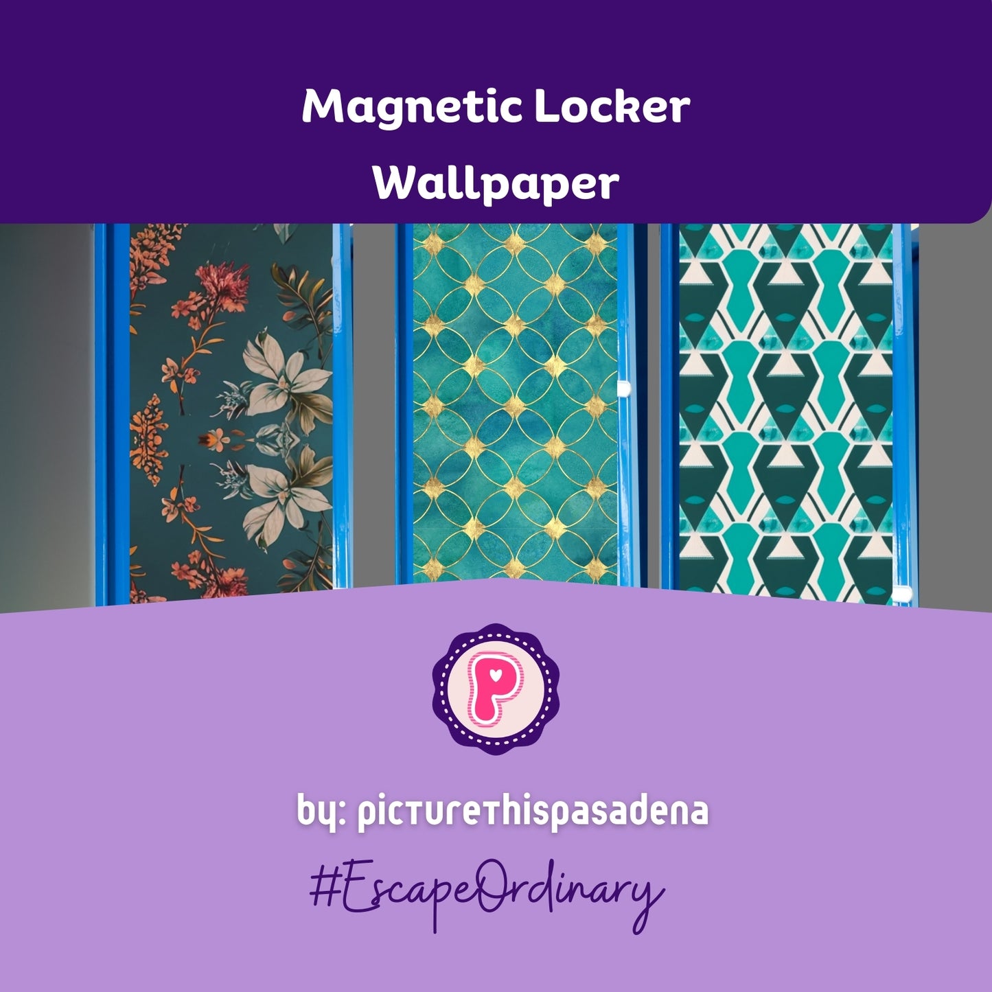 Magnetic Locker Wallpaper - Teal Wallpaper Collection