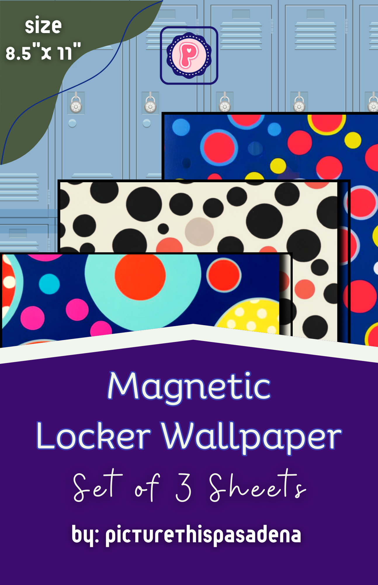 Magnetic Locker Wallpaper - Vibrant Dots