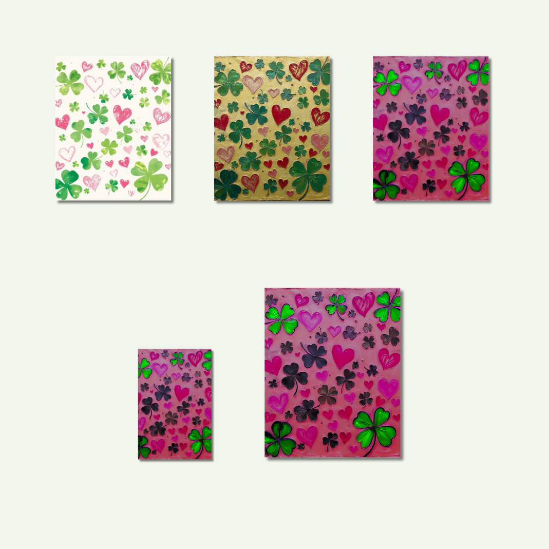 St. Patrick’s Day Art Print - Pink and Green