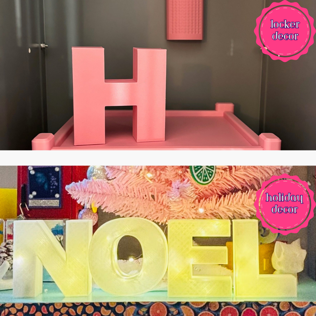 Letter Lights Sign - Light Up Alphabet Letter for Locker, Home, or Wedding Decor