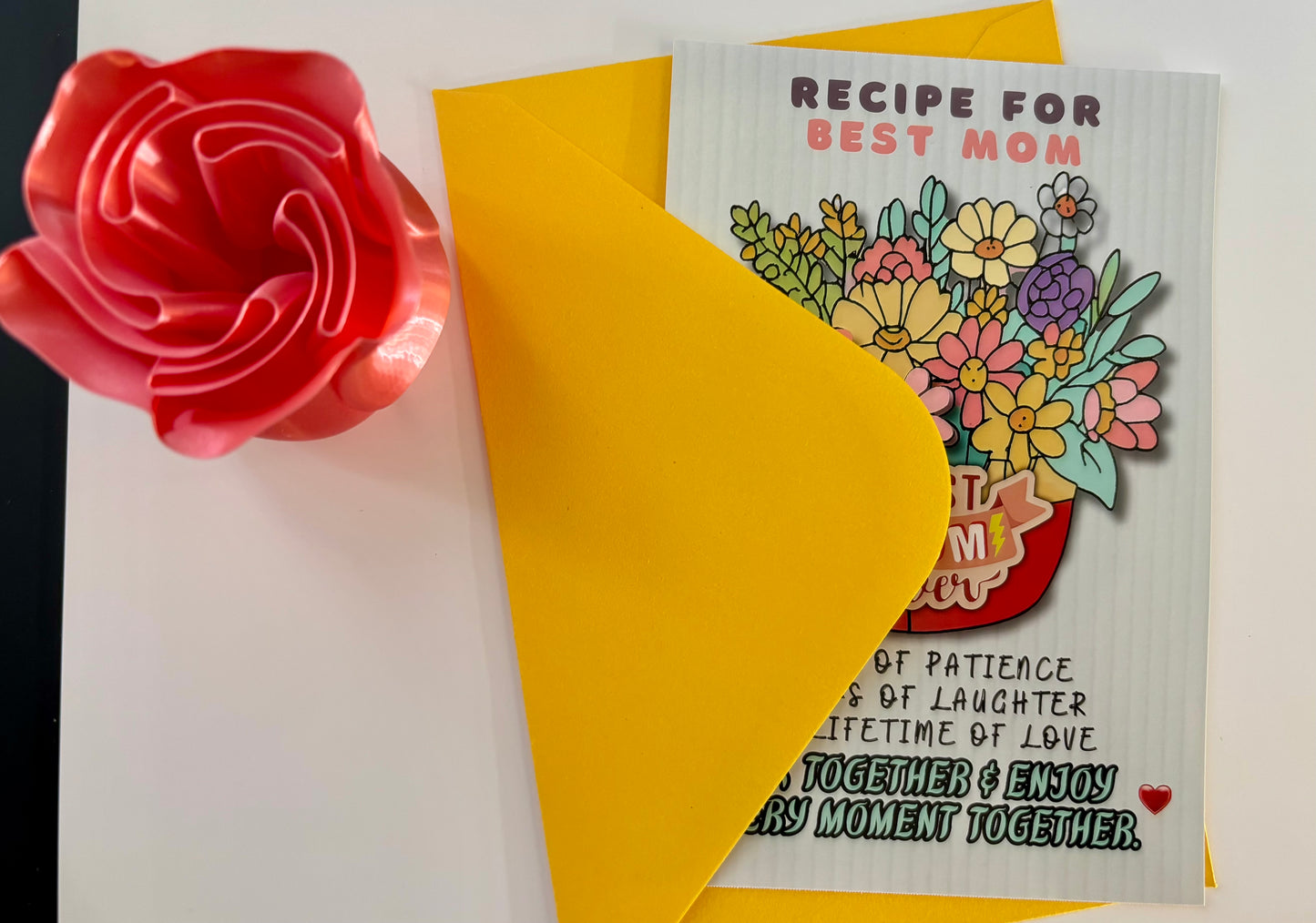 Mother’s Day Card Recipe For Best Mom Envelopes Included