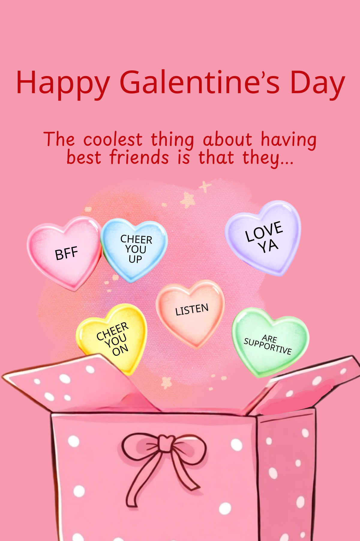 Conversation Hearts Card