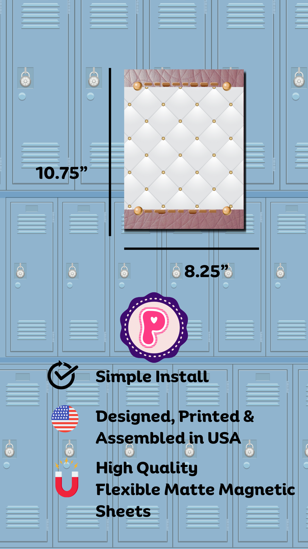 Magnetic Locker Wallpaper Back to School Collection