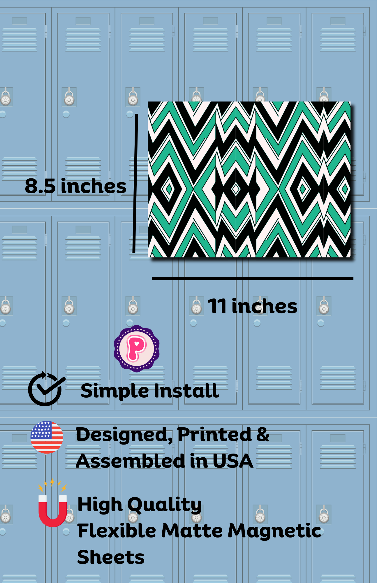 Magnetic Locker Wallpaper - Proper Preppy Collection