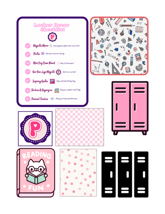 Back to School Sticker Set - 8 pieces