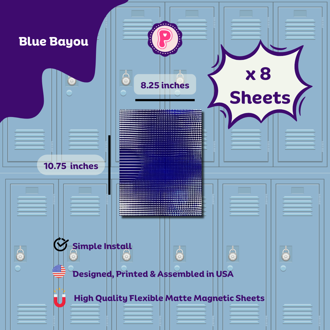 Blue Locker Wallpaper / Magnetic Wallpaper / Trimmable / Easy Install