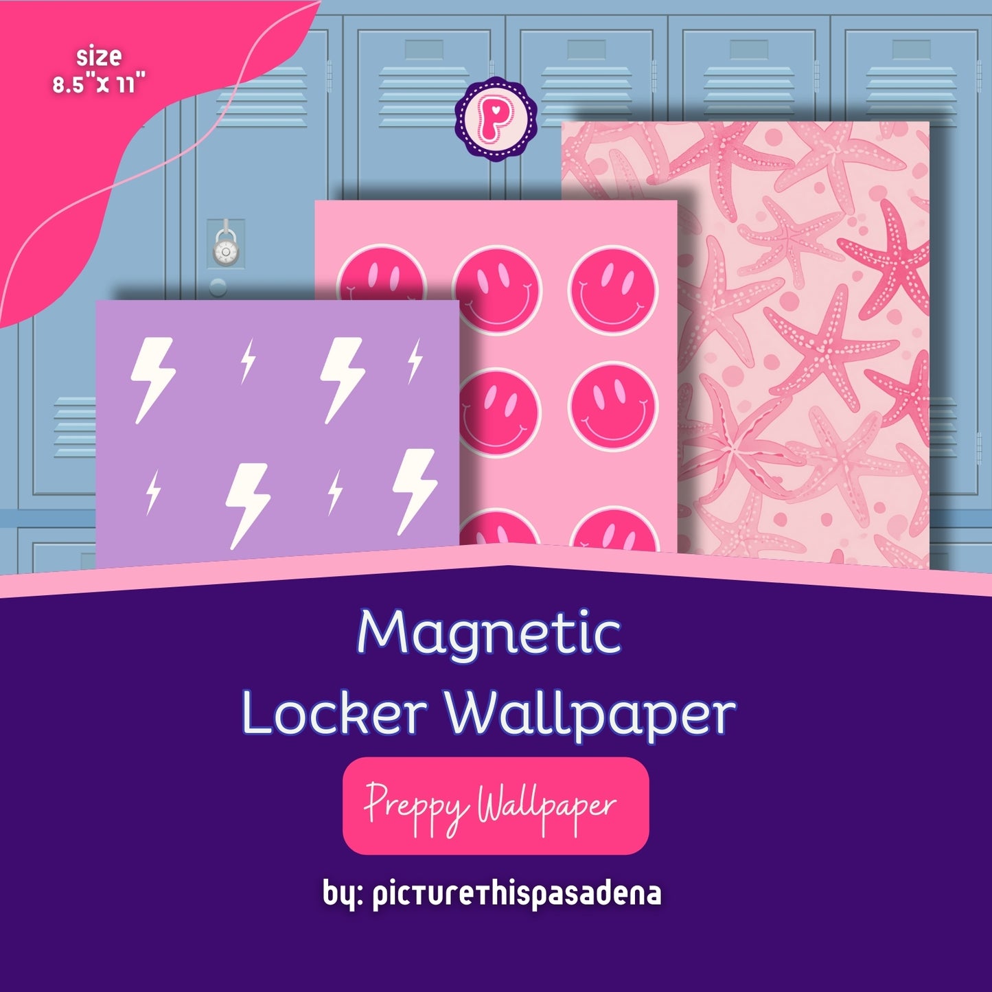 Magnetic Locker Wallpaper - Preppy Wallpaper Sheets