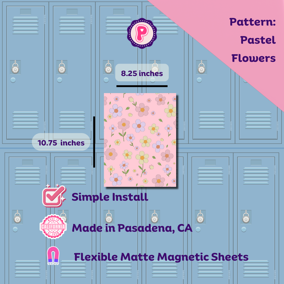 Magnetic Locker Wallpaper - Spring Pastels Collection