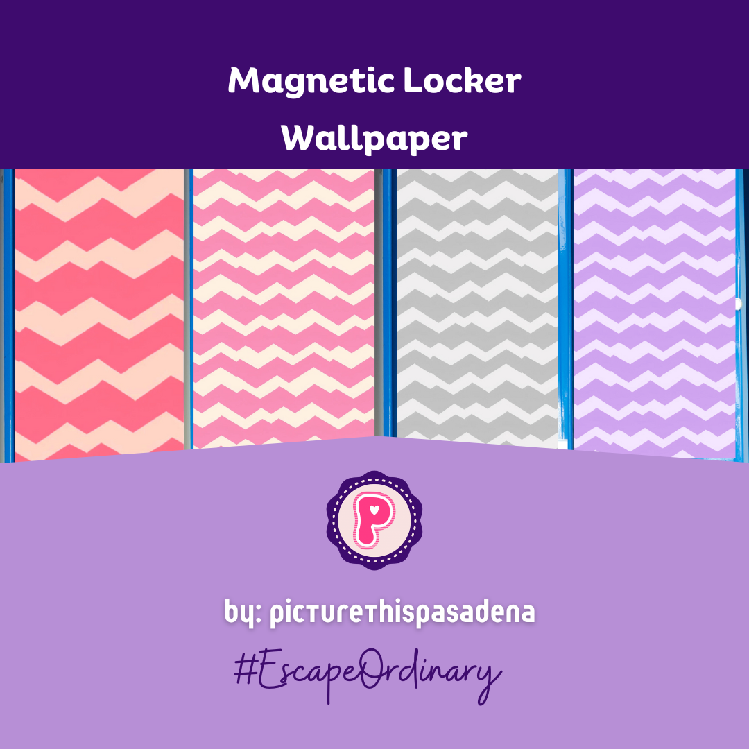 Magnetic Locker Wallpaper - New Chevron Collection - For Home Office, School or Work