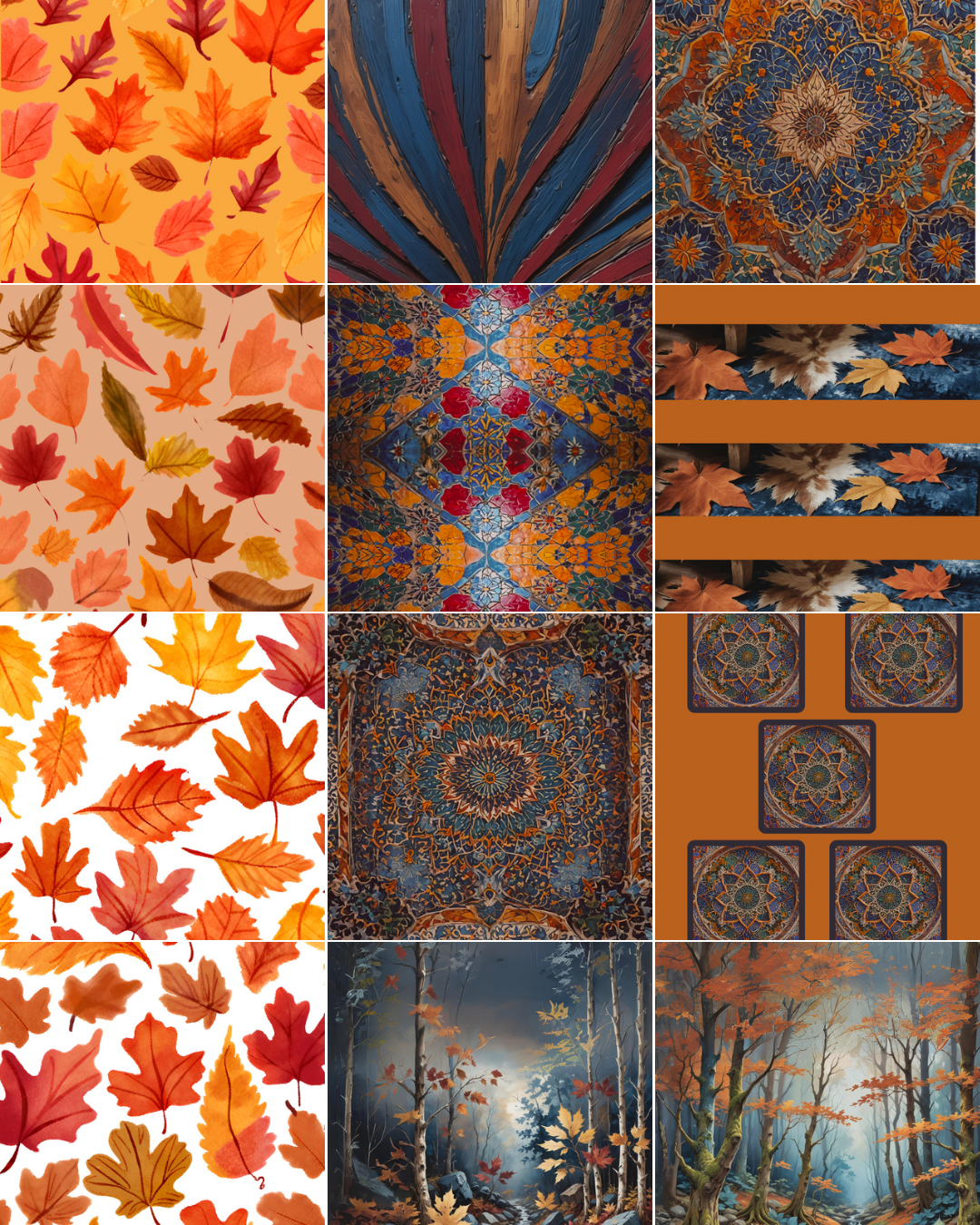 Magnetic Locker Wallpaper - Fall Patterns