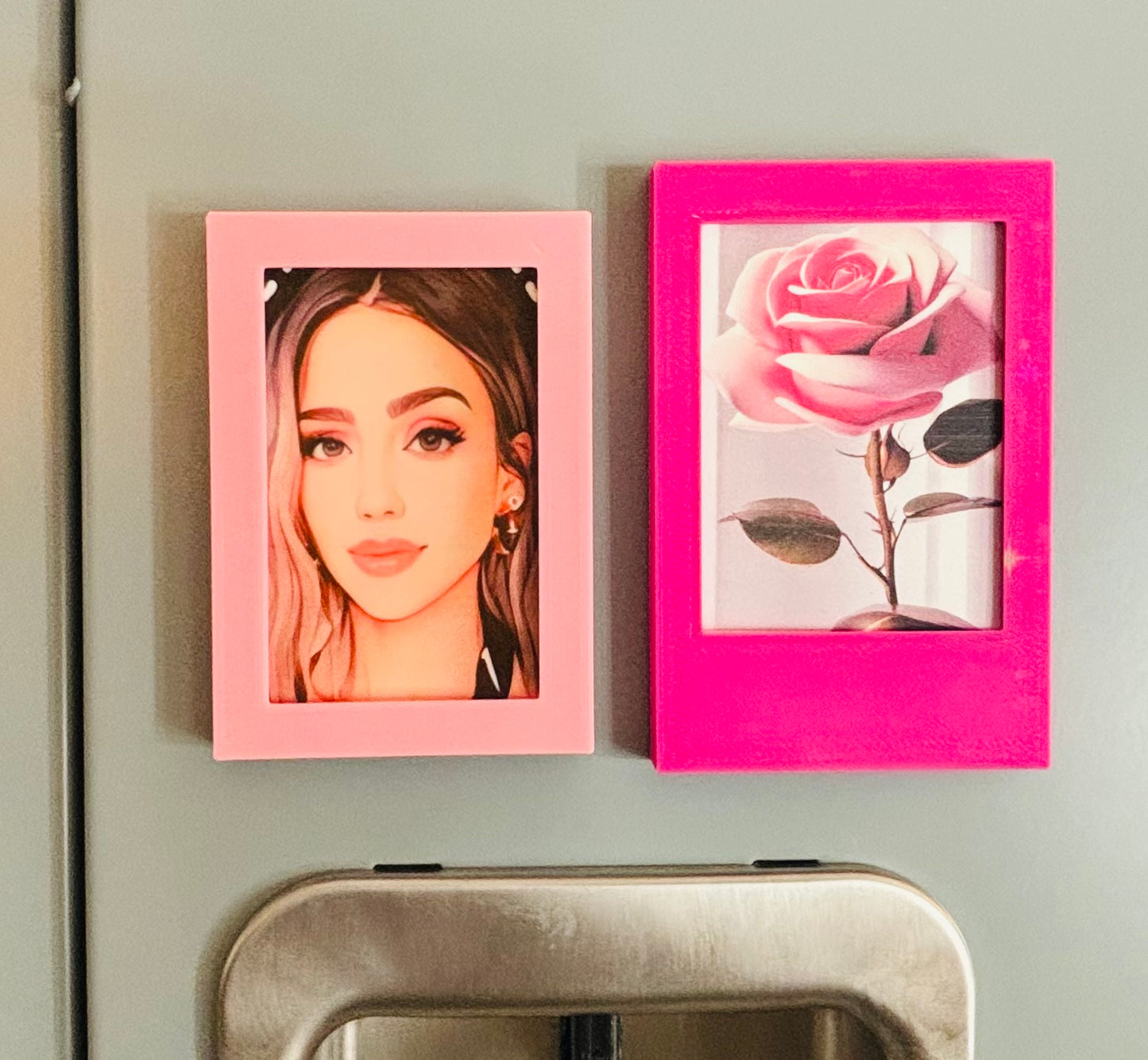 Mini Magnetic Picture Frame NFC Tag Option, 3 Pack Mini Magnetic Photo Frames For Locker or Office