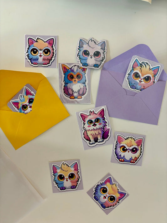 Furbittens Cartoonized Collectible Character Sticker Set - Adorable Stickers