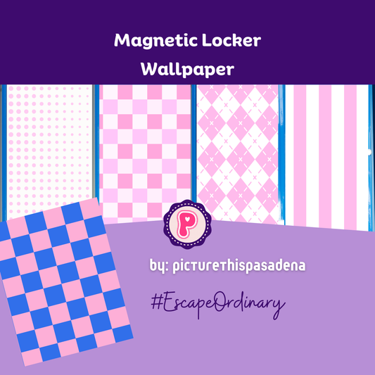 Magnetic Locker Wallpaper - Summer Pink Collection | 4 Sheets
