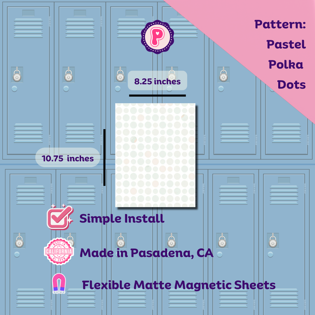 Magnetic Locker Wallpaper - Spring Pastels Collection