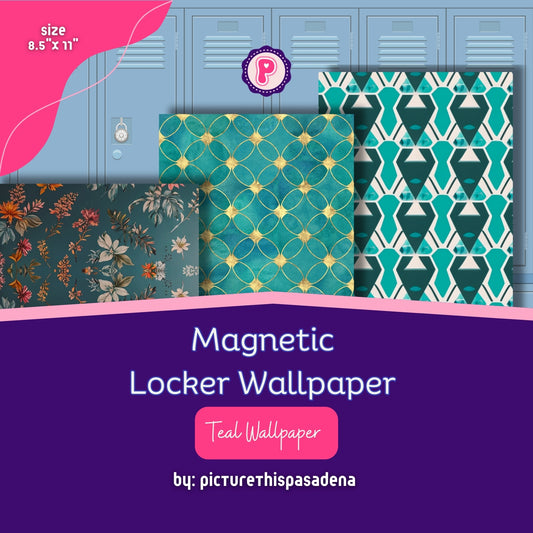 Magnetic Locker Wallpaper - Teal Wallpaper Collection