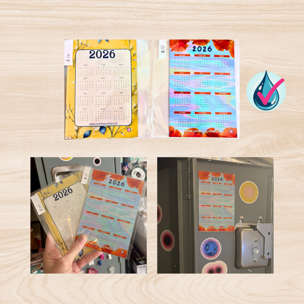 Wildflowers Calendar Magnet 4" x 6" 2026 Year at a Glance | Magnet Calendar for Fridge | Glossy Finish