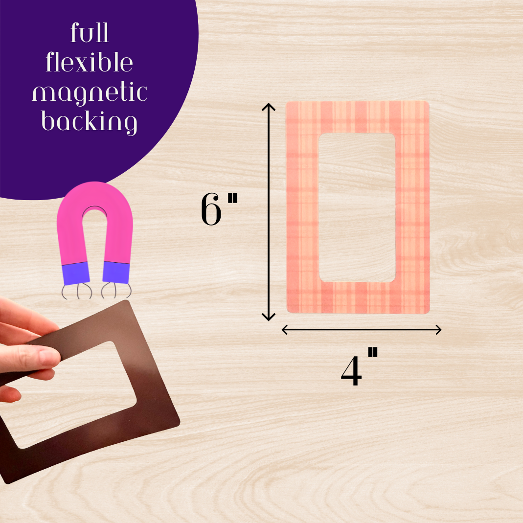 Magnetic Photo Frames (2-Pack) - fits standard 4"x6" photos