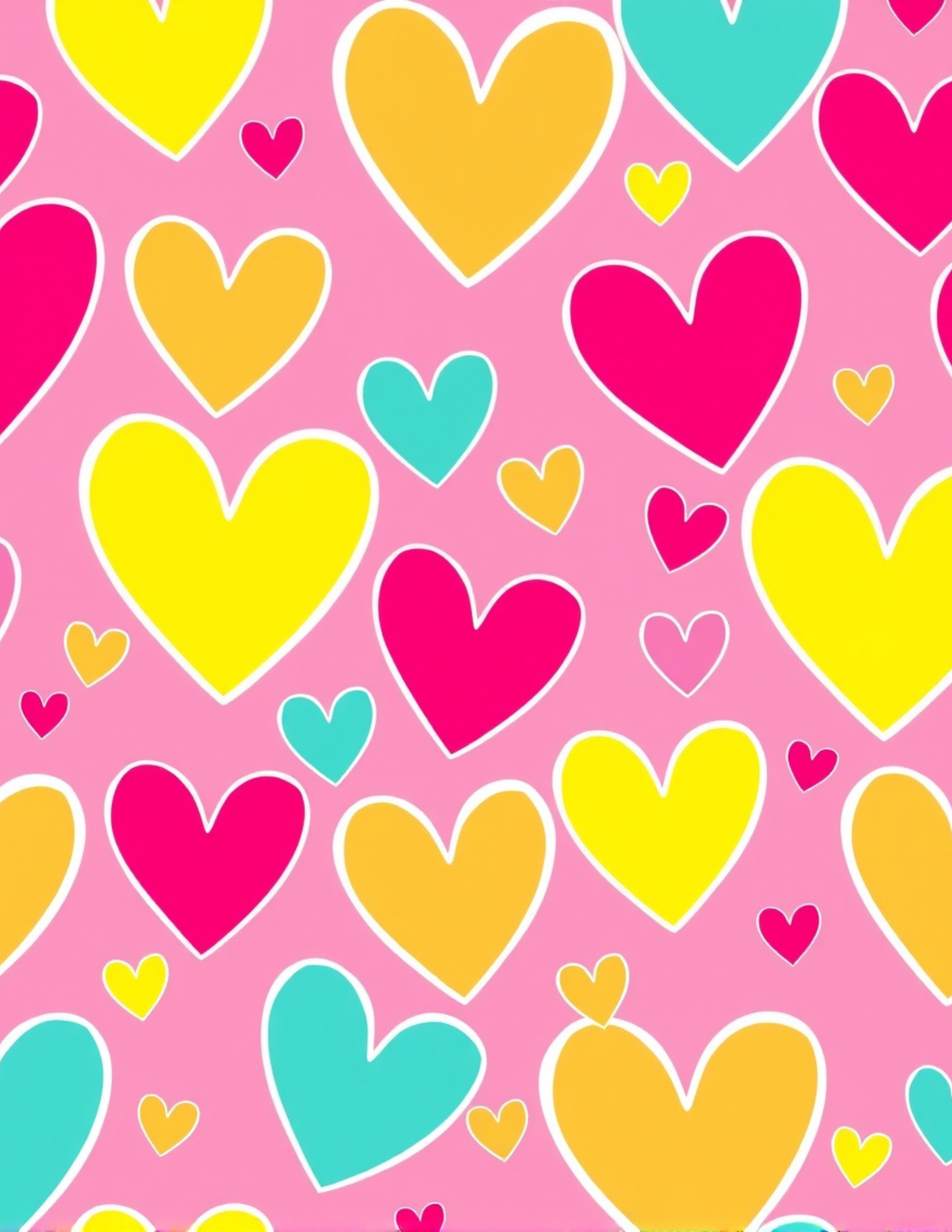 Magnetic Locker Wallpaper - Heart Collection