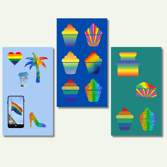 15 PC Pride Sticker Pack - LGBTQ+ Sticker Sheets
