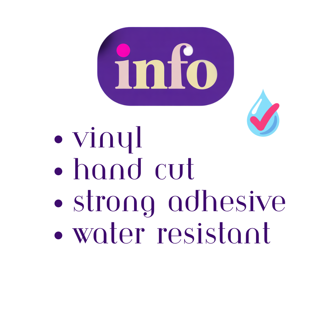 Cute Girly Vinyl Stickers