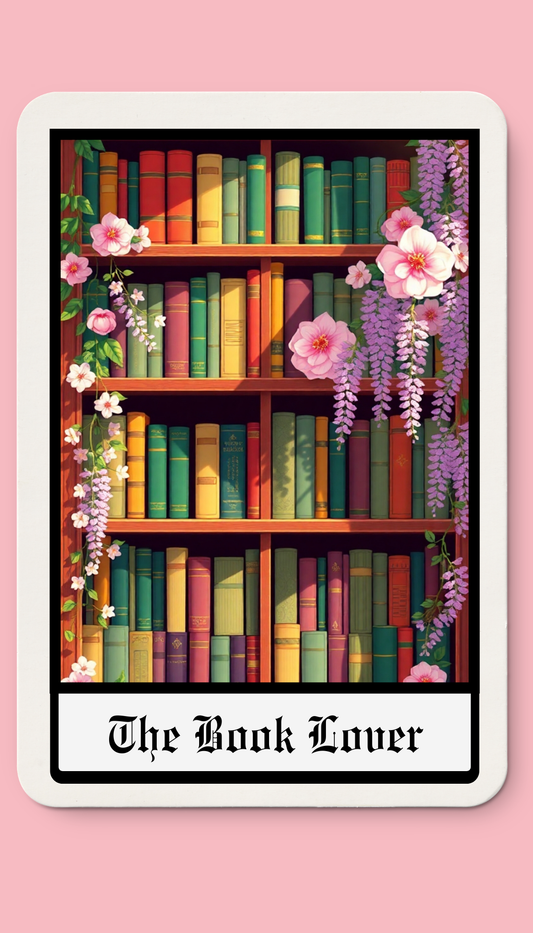 The Book Lover Large Tarot Card Style Stickers - Set of 2