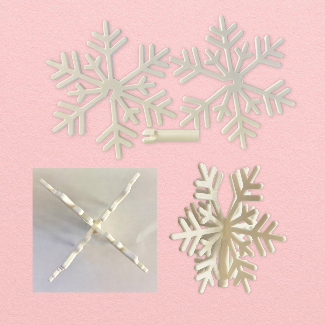 Snowflake Tree Topper For Christmas, Festive Decor