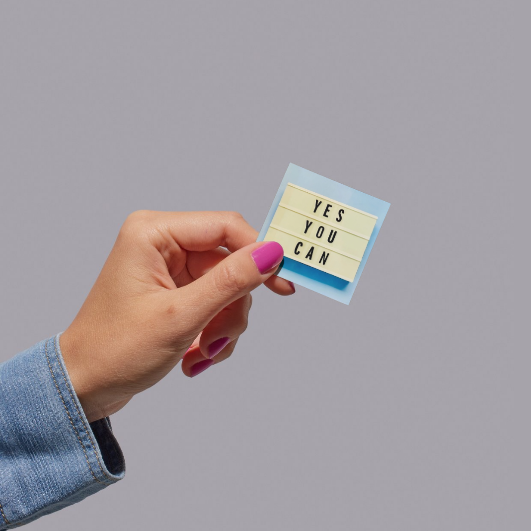 11 Pcs Inspirational Magnets Square and Rectangle Positive Affirmations
