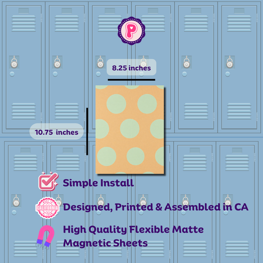 Magnetic Locker Wallpaper - Dots & Stripes